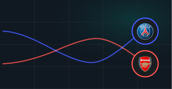 Prediction market graph · illustration only